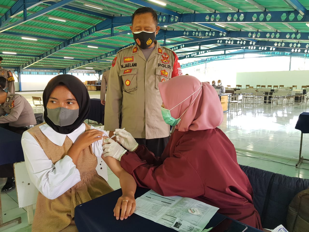 Menjelang Hari Kemerdekaan RI ke 76 Gerai Vaksinasi Presisi Keliling Polres Garut Tunaikan Bhakti Kesehatan Polri Untuk Masyarakat