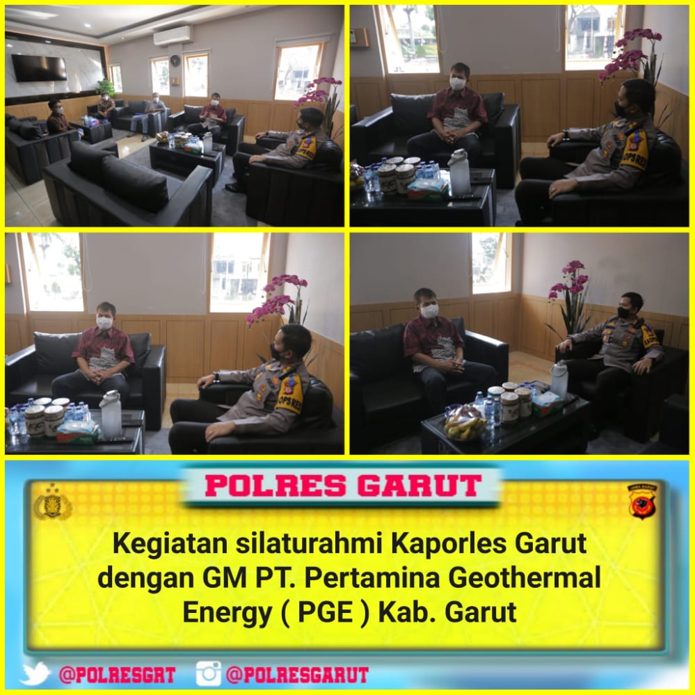 Silaturahmi Kapolres Garut dengan GM PT. Pertamina Geothermal Energy ( PGE ) Kab.Garut