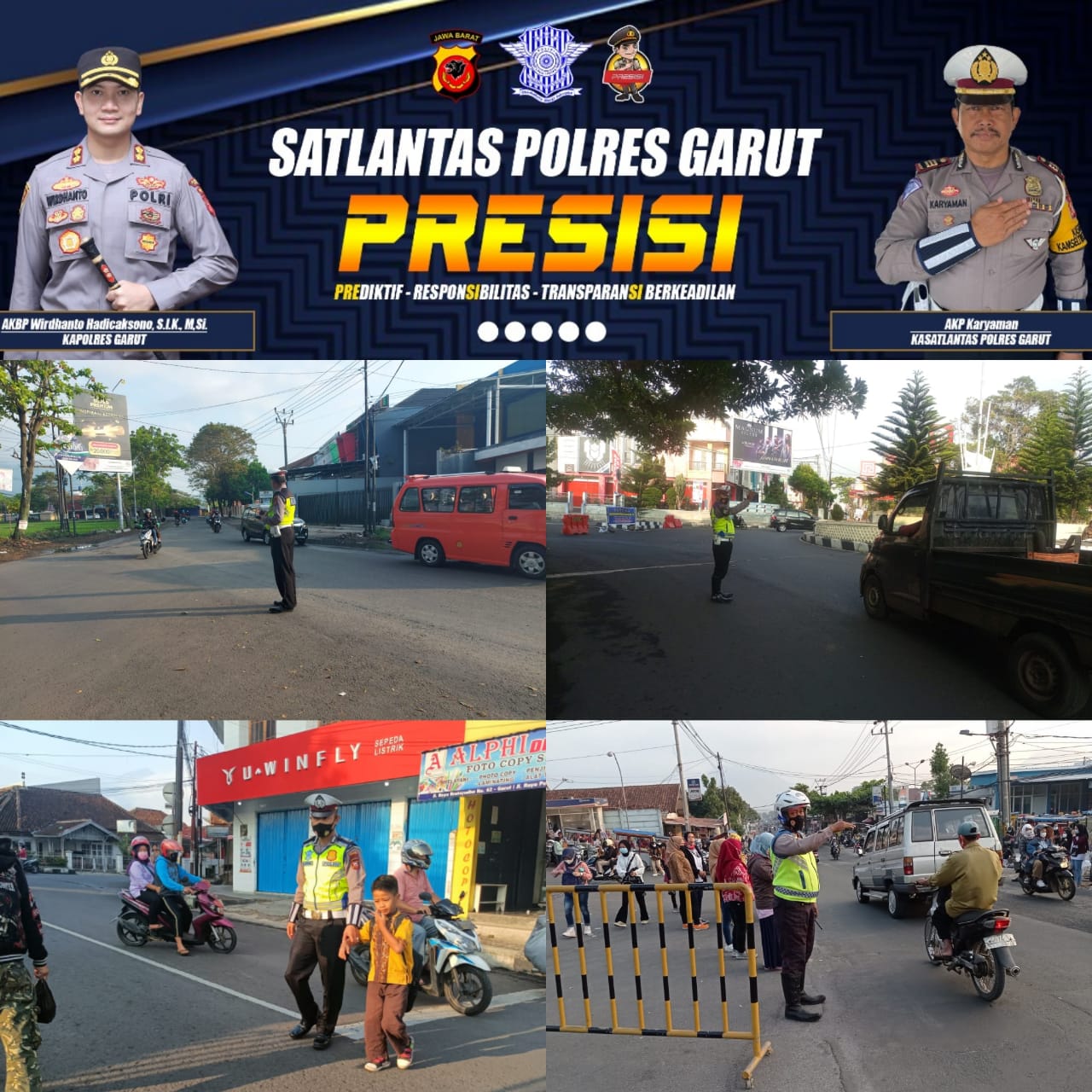 PENGAMANAN RAWAN PAGI SAT LANTAS POLRES GARUT