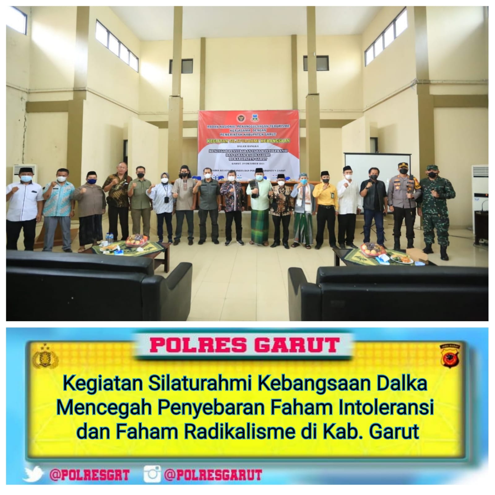 KAPOLRES GARUT HADIRI UNDANGAN  SILATURAHMI KEBANGSAAN DI GEDUNG ISLAMIC CENTER GARUT