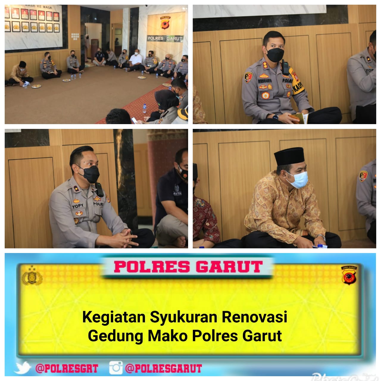 KAPOLRES GARUT MENGGELAR ACARA SYUKURAN DAN SANTUNAN ANAK YATIM