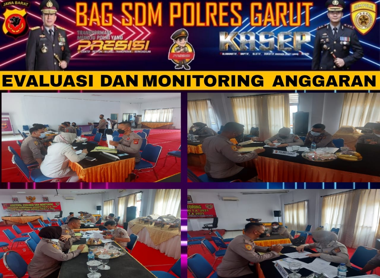 KAPOLRES GARUT HADIRI EVALUASI DAN MONITORING ANGGARAN DI POLRES TASIK