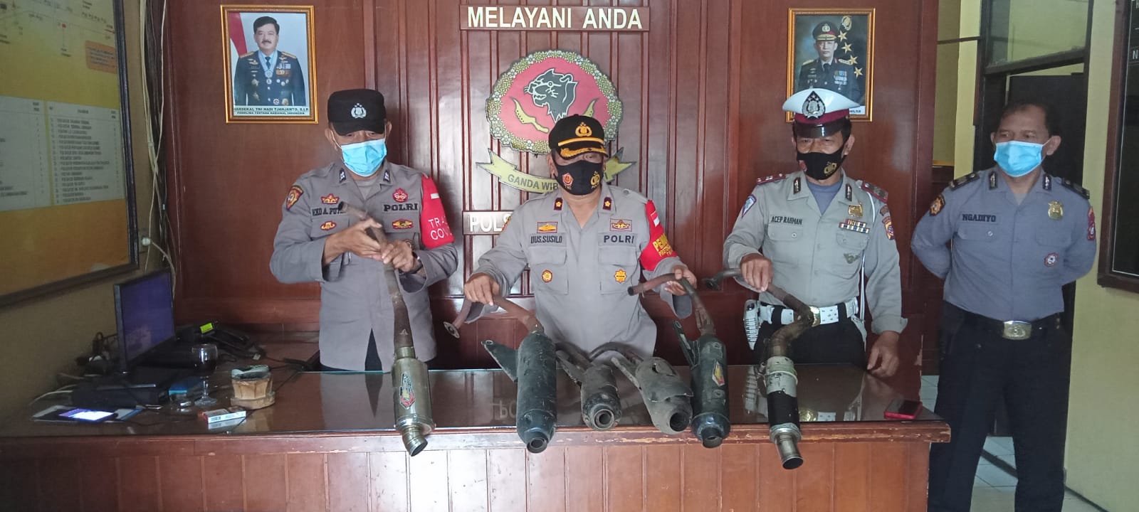 PENERTIBAN KNALPOT BISING DI WILAYAH HUKUM POLSEK LIMBANGAN POLRES GARUT