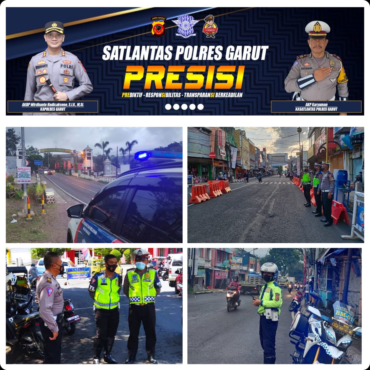 SATLANTAS POLRES GARUT LAKSANAKAN GIAT BLUE LIGHT PATROL DI WILAYAH KABUPATEN GARUT