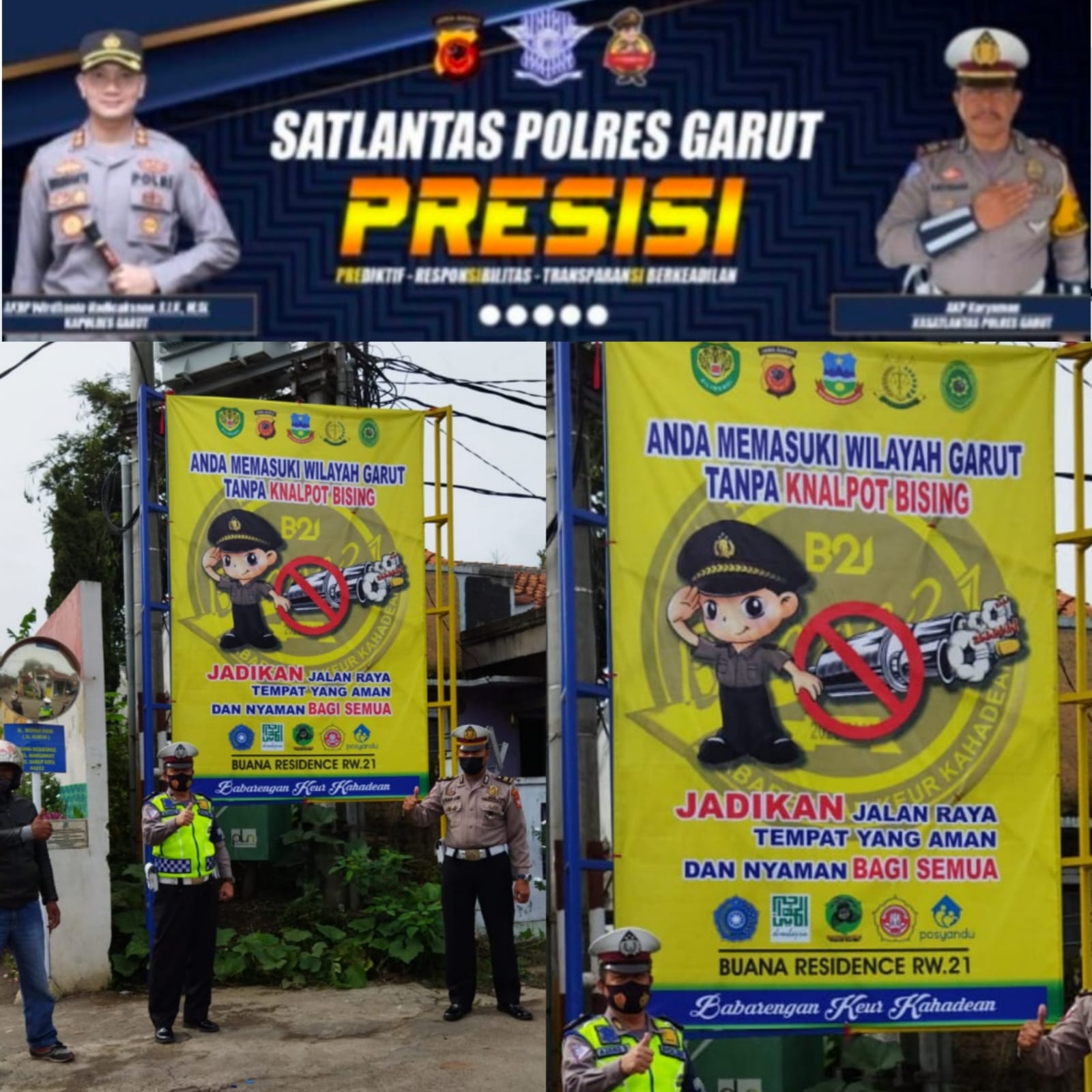 SATLANTAS POLRES GARUT HIMBAU GARUT BEBAS KNALPOT BISING LEWAT BALIGHO