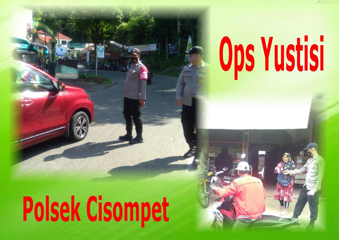 POLSEK CISOMPET RUTIN MELAKSAKAN OPS YUTISI AGAR MASYARAKAT DI SIPLIN PATUHI PROKES